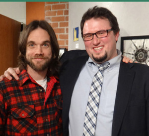 GMO OMG Director Jeremy Seifert and VPIRG's Falko Schilling
