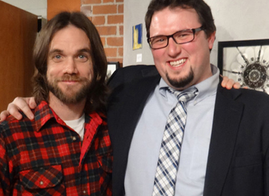 GMO OMG Director Jeremy Seifert and VPIRG's Falko Schilling